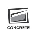 Vector logo of concrete and concrete blocks Royalty Free Stock Photo