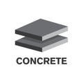 Vector logo of concrete and concrete blocks Royalty Free Stock Photo