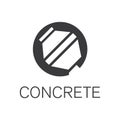 Vector logo of concrete and concrete blocks Royalty Free Stock Photo