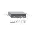 Vector logo of concrete and concrete blocks Royalty Free Stock Photo