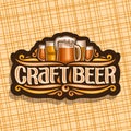Vector logo for Craft Beer Royalty Free Stock Photo