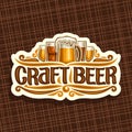Vector logo for Craft Beer Royalty Free Stock Photo