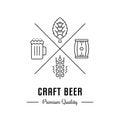 Vector Logo Craft Beer Royalty Free Stock Photo