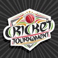 Vector logo for Cricket Tournament Royalty Free Stock Photo