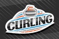 Vector logo for Curling Sport Royalty Free Stock Photo