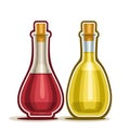 Vector logo Decanter with Red and White Wine Vinegar