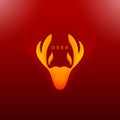 Vector Logo of a Deer Color Gradient Illustration