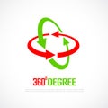 Vector logo 360 degree rotation