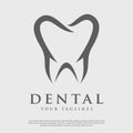Vector logo for dental modern minimalist