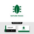 Nature Music Logo Template Royalty Free Stock Photo