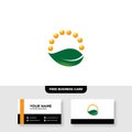 Vector logo design for agriculture, agronomy, rural country farming field, natural harvest