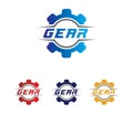 Vector logo design for automotive business, technical industry, car maintenance, smart idea engine,