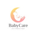 Vector logo design of baby care, motherhood and childbearing