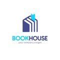 Vector logo design for books store. Vector template Royalty Free Stock Photo