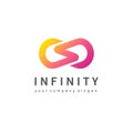 Vector logo design for business. Infinity sign Royalty Free Stock Photo