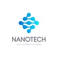 Vector logo design for business. Nanotech, innovation, technology, science Royalty Free Stock Photo