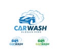 Vector logo design of car wash service, car wash maintenance Royalty Free Stock Photo