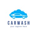 Vector logo design. Car wash service Royalty Free Stock Photo