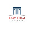 Vector logo design illustration for law firm business, attorney, advocate, court justice