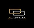 Vector logo design letter D D. luxury and elegant business logo design concept Royalty Free Stock Photo