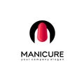 Vector logo design for manicure and nail salon