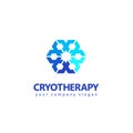 Vector logo design. Snowflake sign for cryo therapy