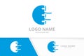 Vector logo design for spine clinic. Vertebral column logotype template.