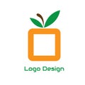 Vector logo design square fruit abstract for use logo business
