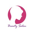 Vector logo design template for beauty salon Royalty Free Stock Photo