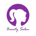 Vector logo design template for beauty salon Royalty Free Stock Photo