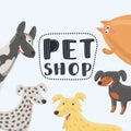 Vector logo design template for pet shops, veterinary clinics and animal shelters homeless. Royalty Free Stock Photo