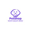 Vector logo design template for pet shops, veterinary clinics and homeless animals shelters Royalty Free Stock Photo