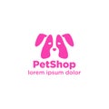 Vector logo design template for pet shops, veterinary clinics and homeless animals shelters Royalty Free Stock Photo