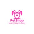 Vector logo design template for pet shops, veterinary clinics and homeless animals shelters Royalty Free Stock Photo