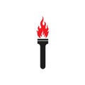 torch  logo vector icon design Royalty Free Stock Photo