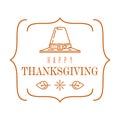 Vector logo design for Thanksgiving Day celebration Royalty Free Stock Photo