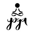 Vector logo design for yoga. Design for yoga studios, cards, signs, business cards, banners.