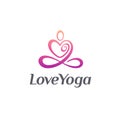 Vector logo design for yoga studio. Love Yoga