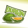 Vector logo Durian Fruit