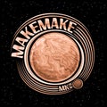 Vector logo for Dwarf Planet Makemake Royalty Free Stock Photo