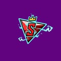 Vector logo e sport letter s king Royalty Free Stock Photo