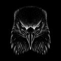 The Vector logo eagle for T-shirt design. Hunting style eagle