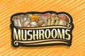 Vector logo for Edible Mushrooms Royalty Free Stock Photo
