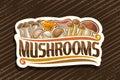 Vector logo for Edible Mushrooms Royalty Free Stock Photo