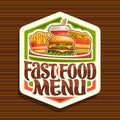 Vector logo for Fast Food Royalty Free Stock Photo