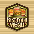 Vector logo for Fast Food Royalty Free Stock Photo