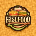 Vector logo for Fast Food Royalty Free Stock Photo