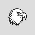 Minimalistic Eagle Head Illustration On Gray Background Royalty Free Stock Photo