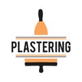 Vector logo of finishing company on plaster and painting Royalty Free Stock Photo
