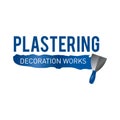 Vector logo of finishing company on plaster and painting Royalty Free Stock Photo